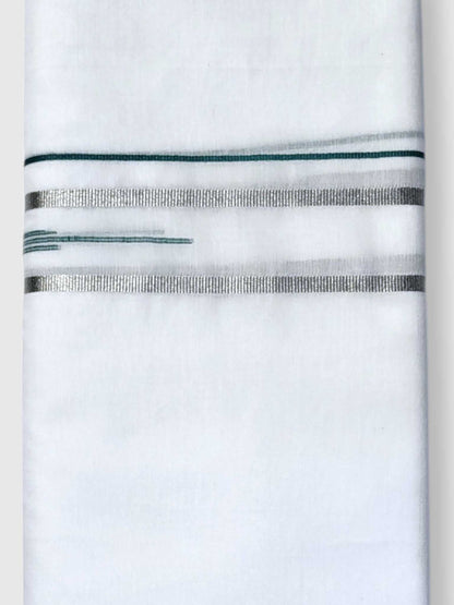 Pure White Cotton Men's Double Dhoti