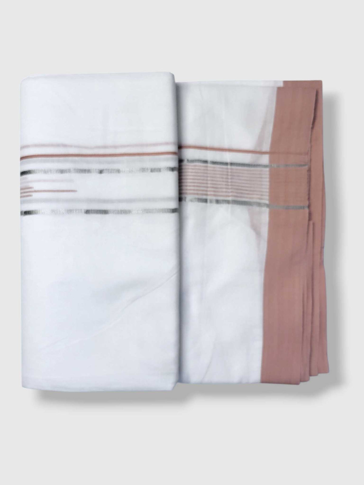 Pure White Cotton Men's Double Dhoti