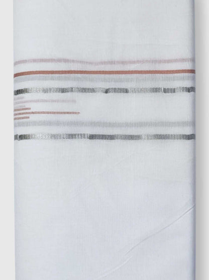 Pure White Cotton Men's Double Dhoti