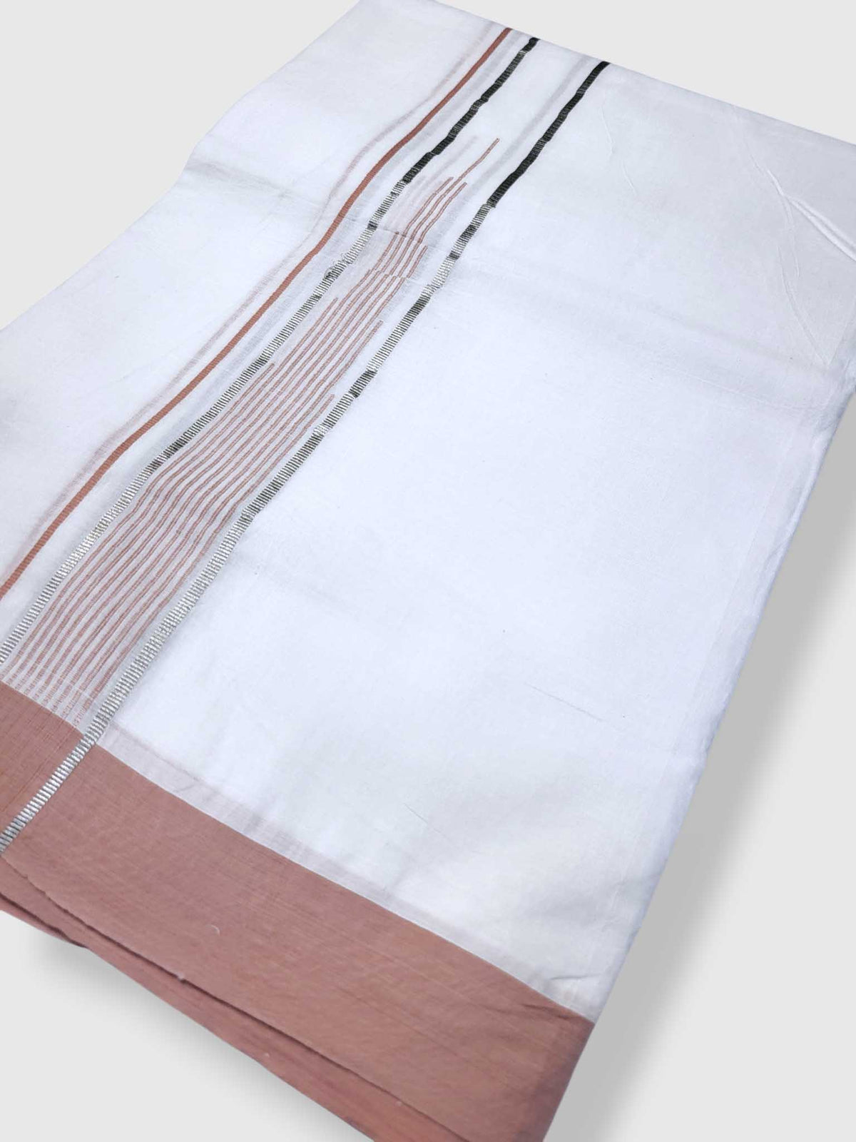 Pure White Cotton Men's Double Dhoti