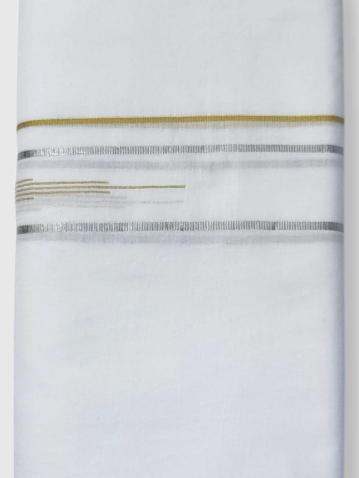 Pure White Cotton Men's Double Dhoti