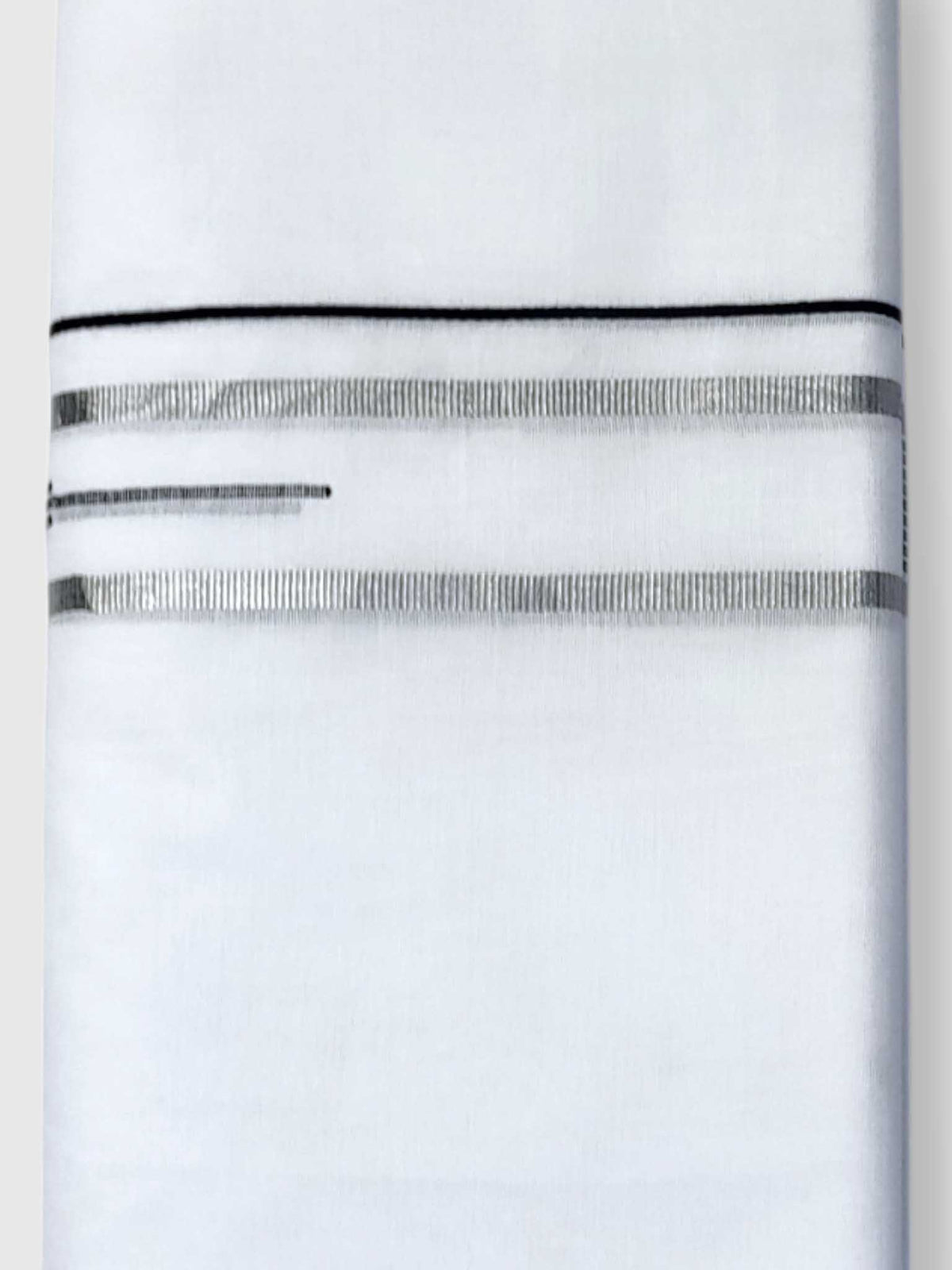 Pure White Cotton Men's Double Dhoti