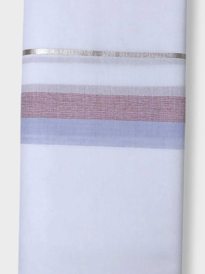 Pure White Cotton Men's Double Dhoti