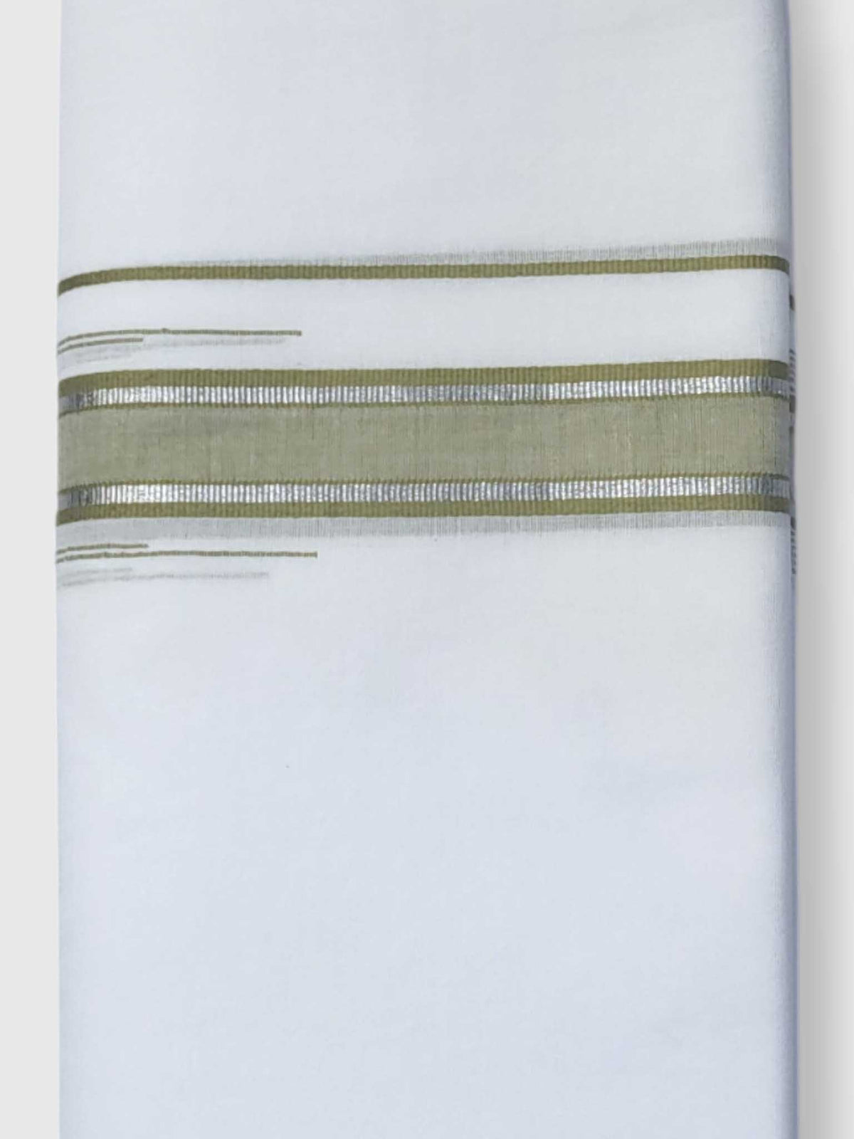 Pure White Cotton Men's Double Dhoti