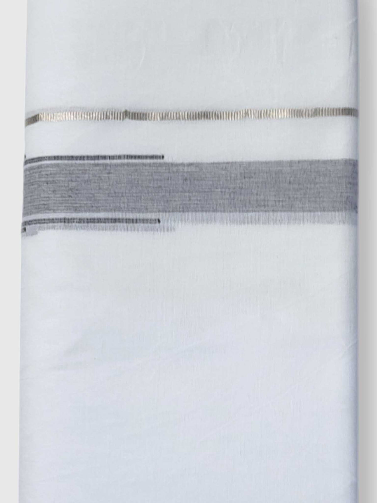Pure White Cotton Men's Double Dhoti