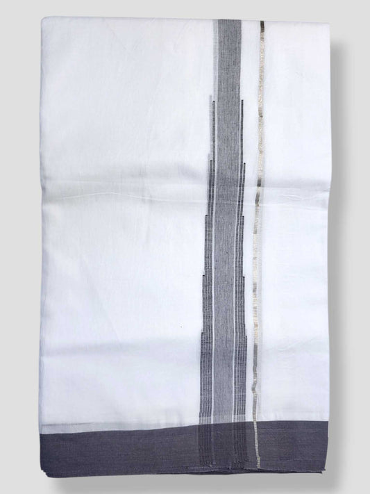 Pure White Cotton Men's Double Dhoti