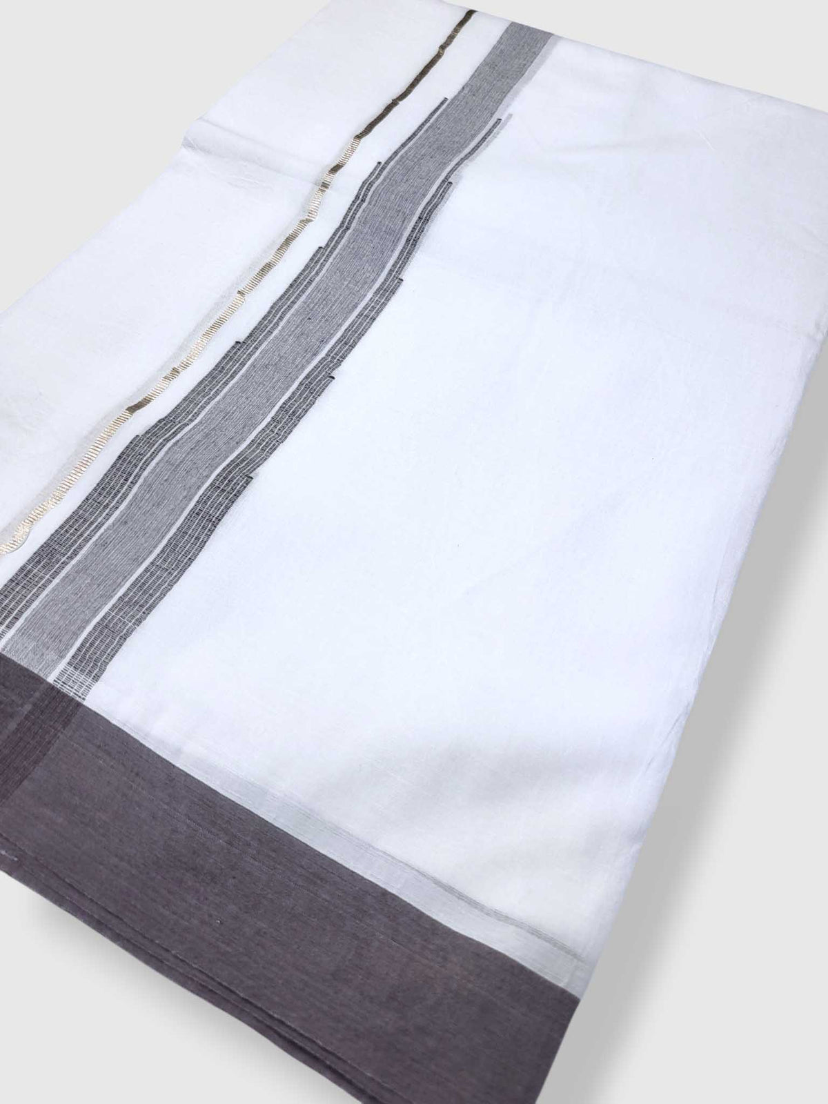 Pure White Cotton Men's Double Dhoti