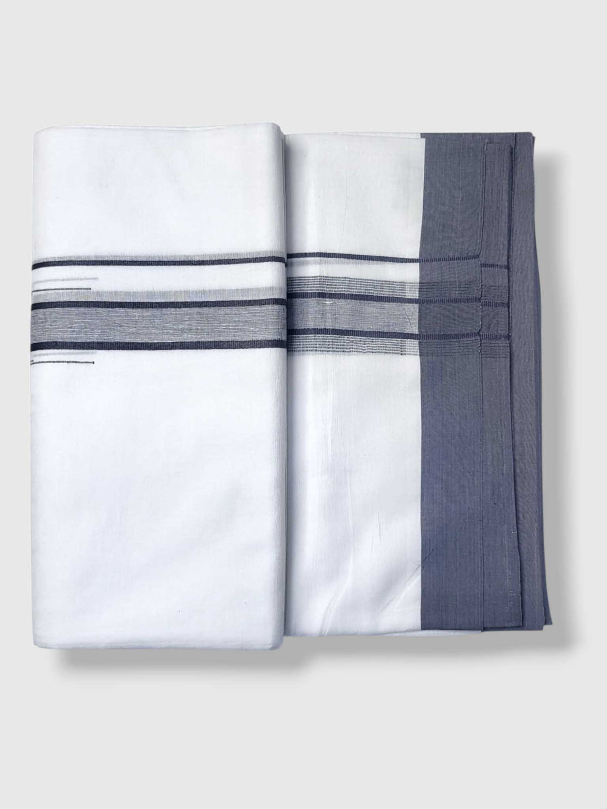 Pure White Cotton Men's Double Dhoti