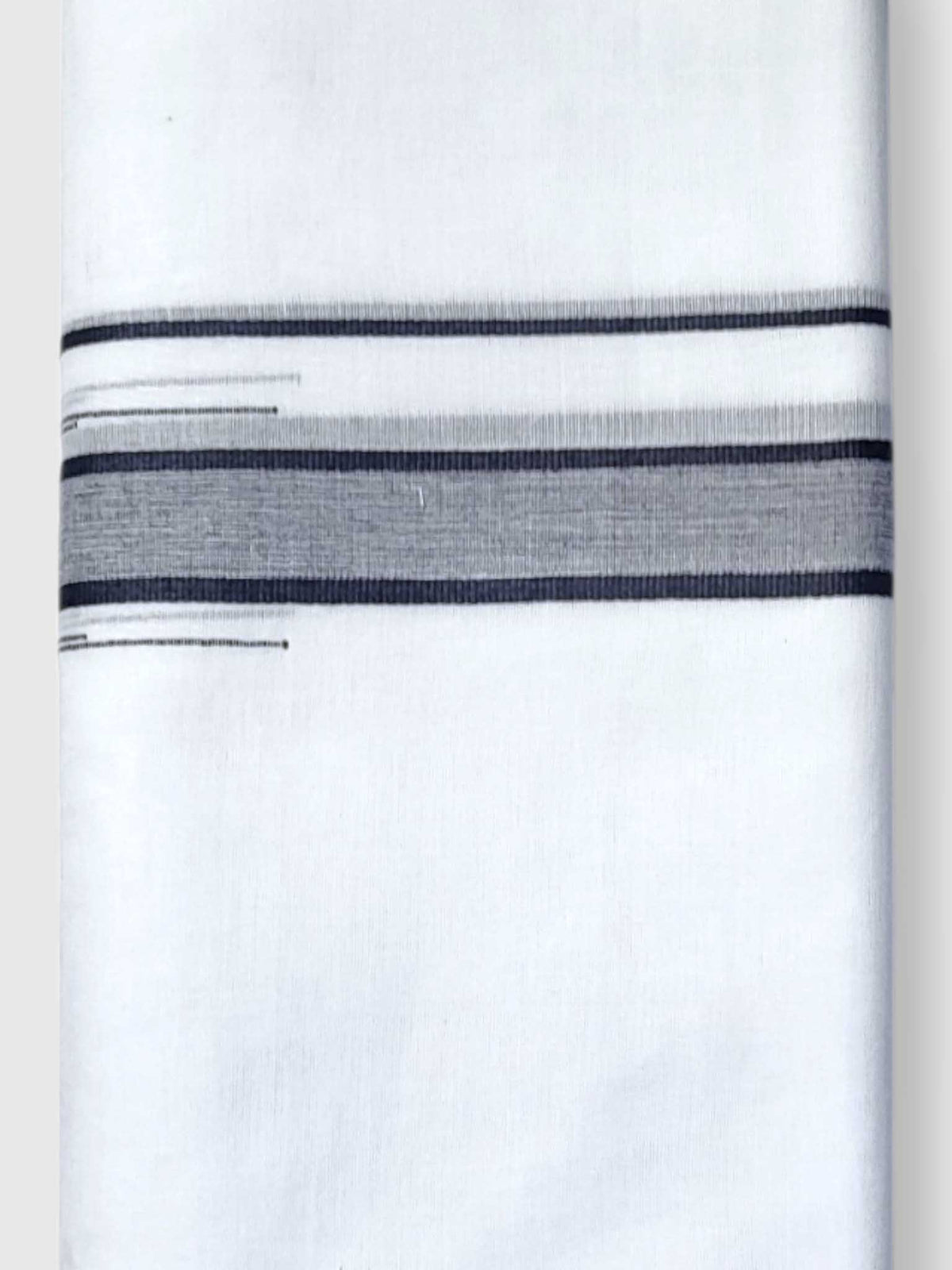 Pure White Cotton Men's Double Dhoti