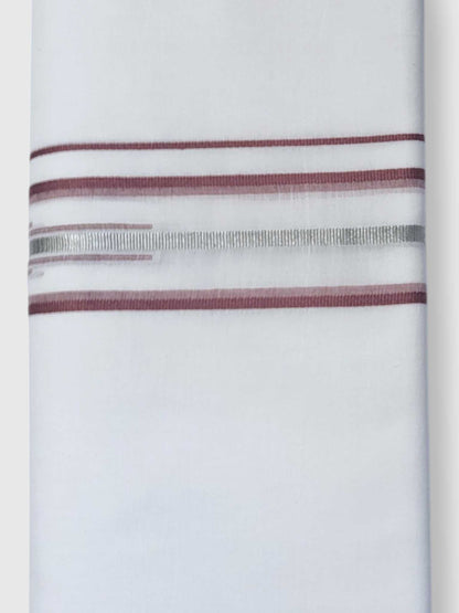 Pure White Cotton Men's Double Dhoti