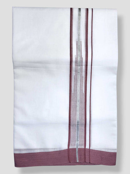 Pure White Cotton Men's Double Dhoti