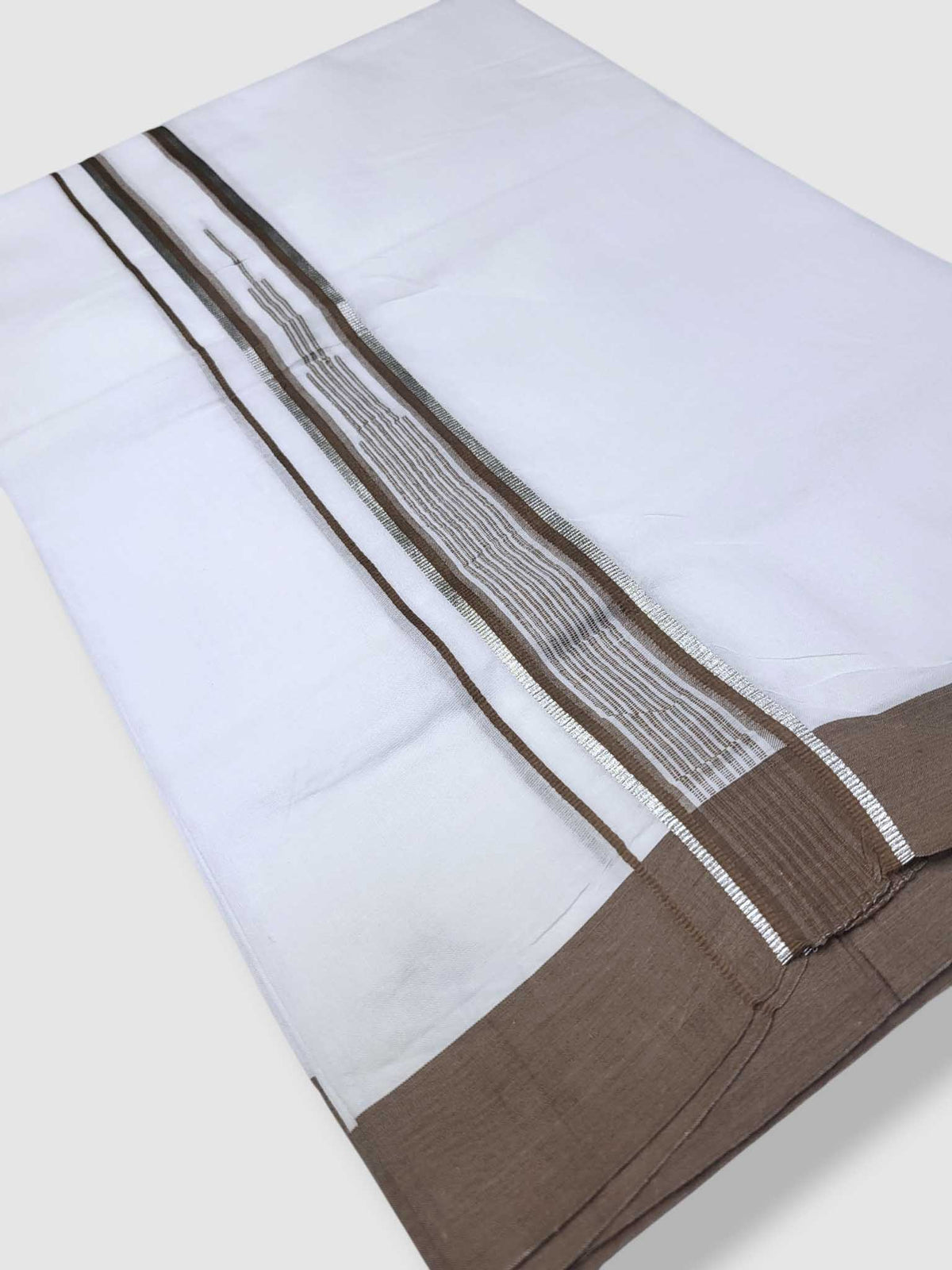 Pure White Cotton Men's Double Dhoti