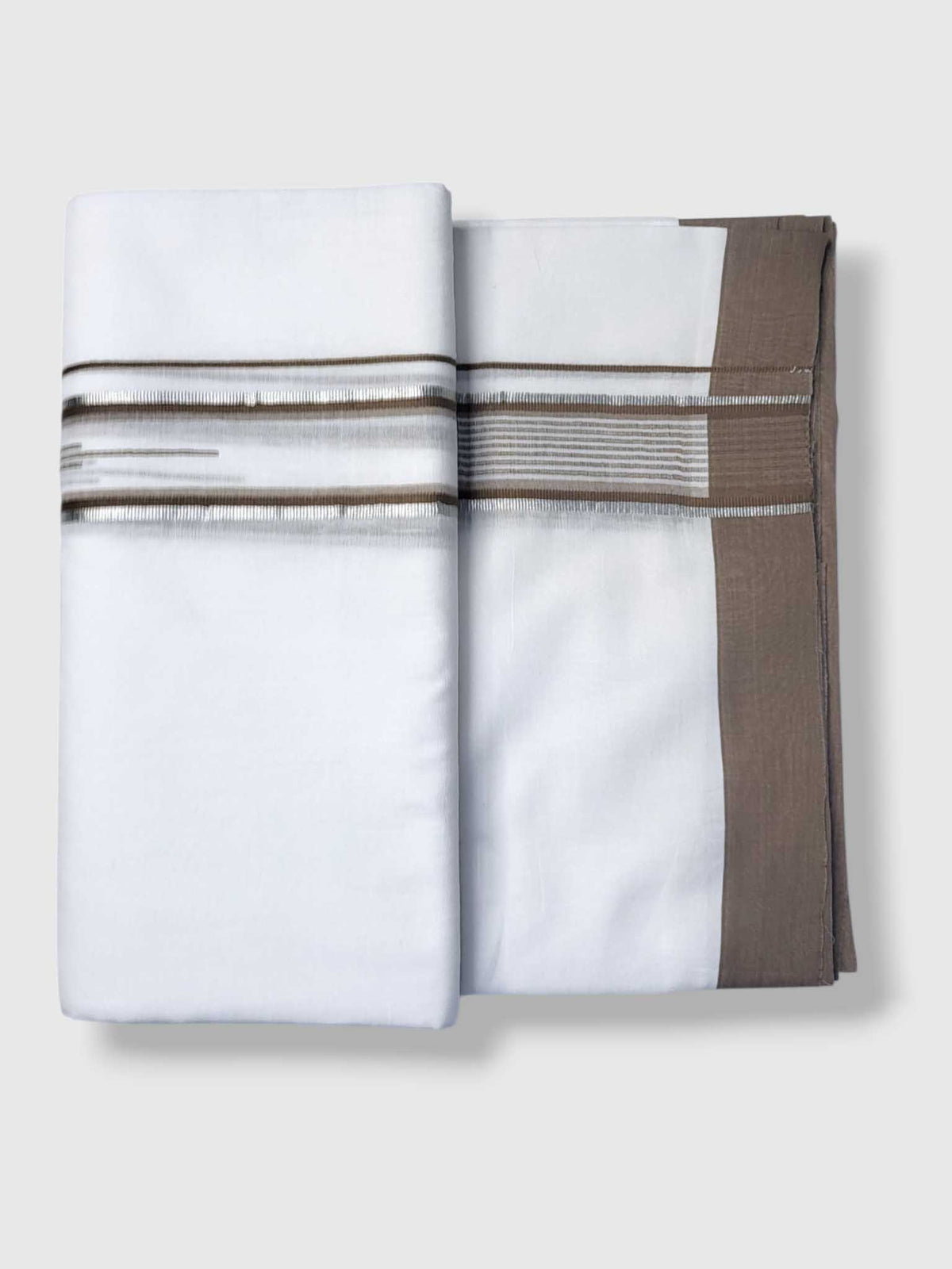 Pure White Cotton Men's Double Dhoti