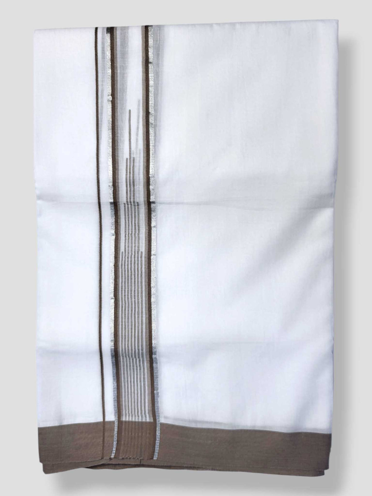 Pure White Cotton Men's Double Dhoti