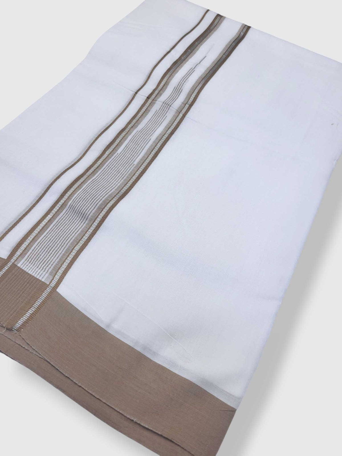 Pure White Cotton Men's Double Dhoti