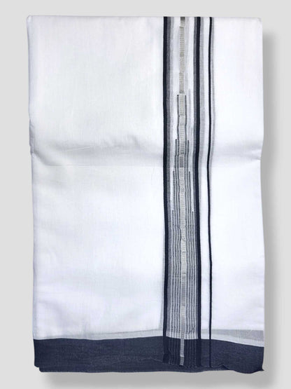 Pure White Cotton Men's Double Dhoti
