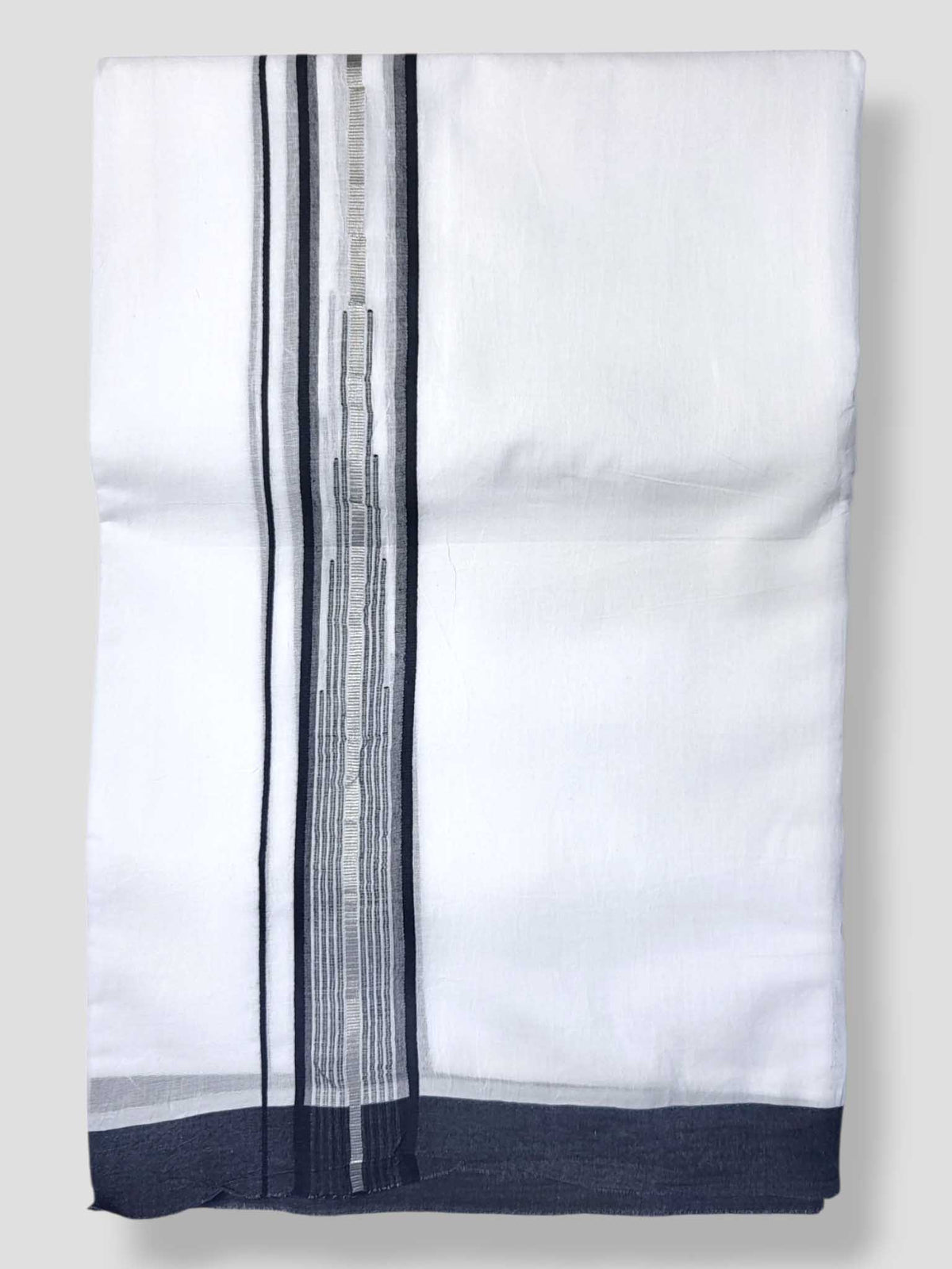 Pure White Cotton Men's Double Dhoti