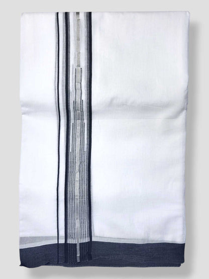 Pure White Cotton Men's Double Dhoti