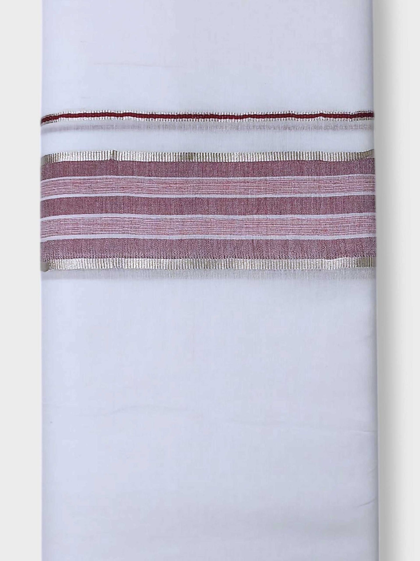 Pure White Cotton Men's Double Dhoti