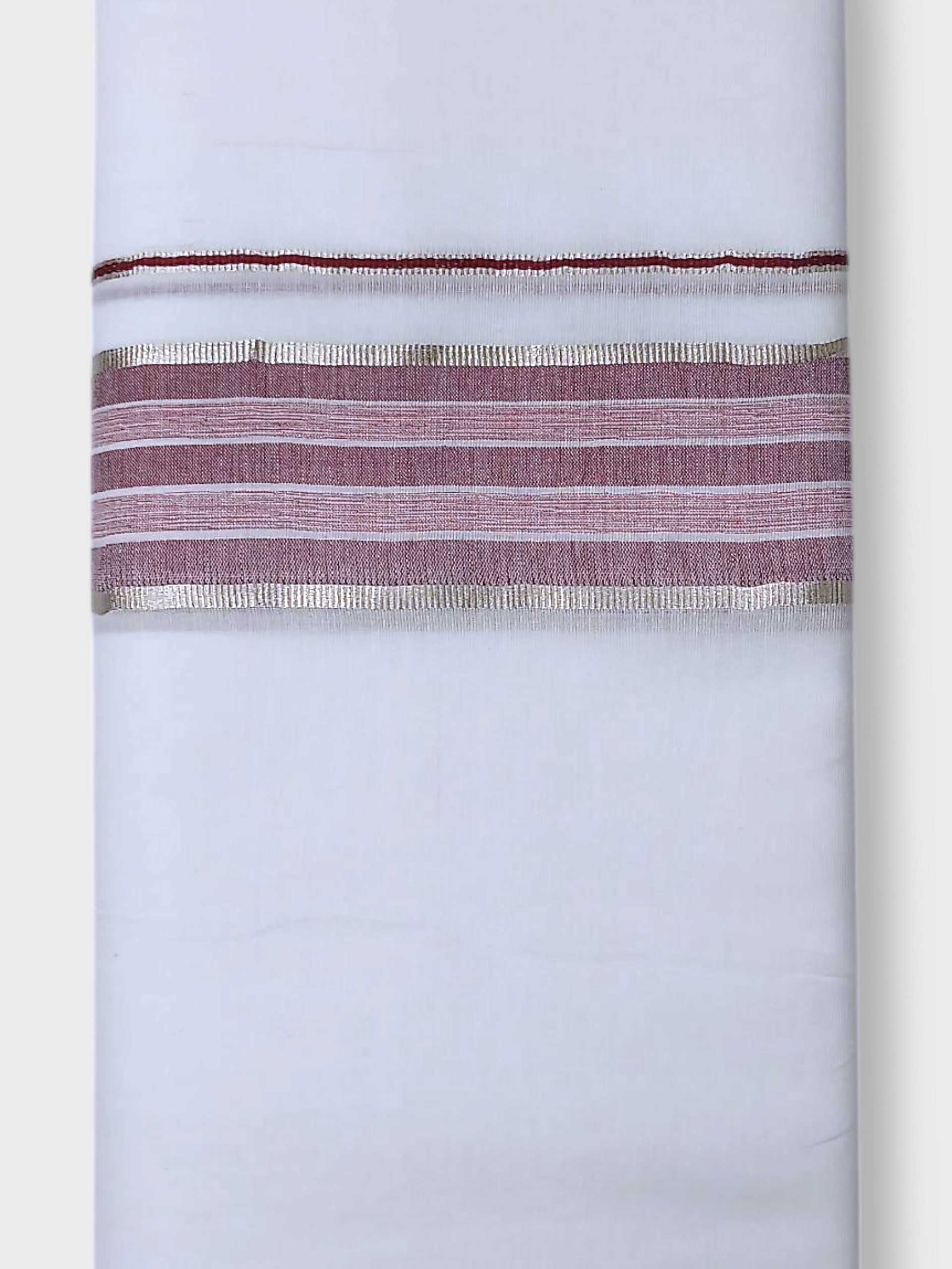 Pure White Cotton Men's Double Dhoti