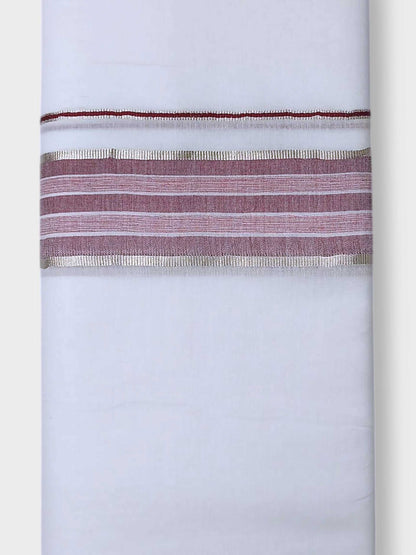 Pure White Cotton Men's Double Dhoti