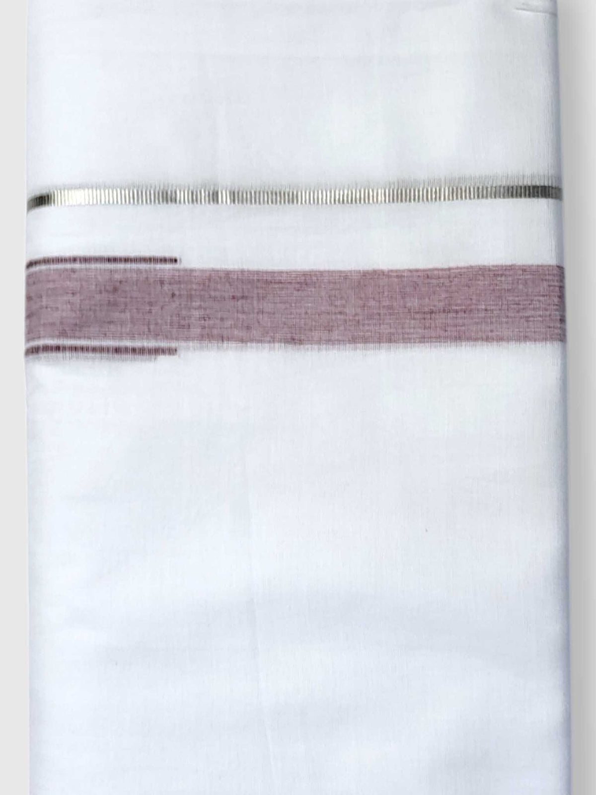 Pure White Cotton Men's Double Dhoti