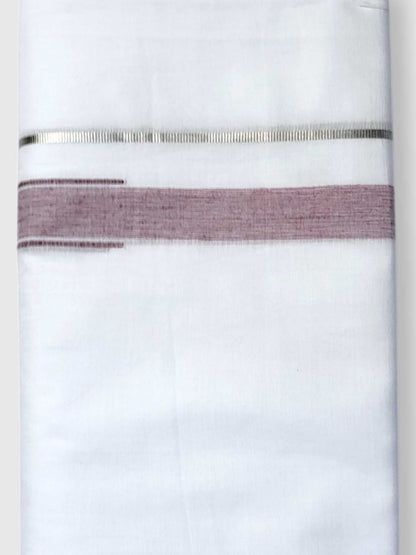 Pure White Cotton Men's Double Dhoti