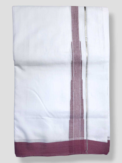 Pure White Cotton Men's Double Dhoti