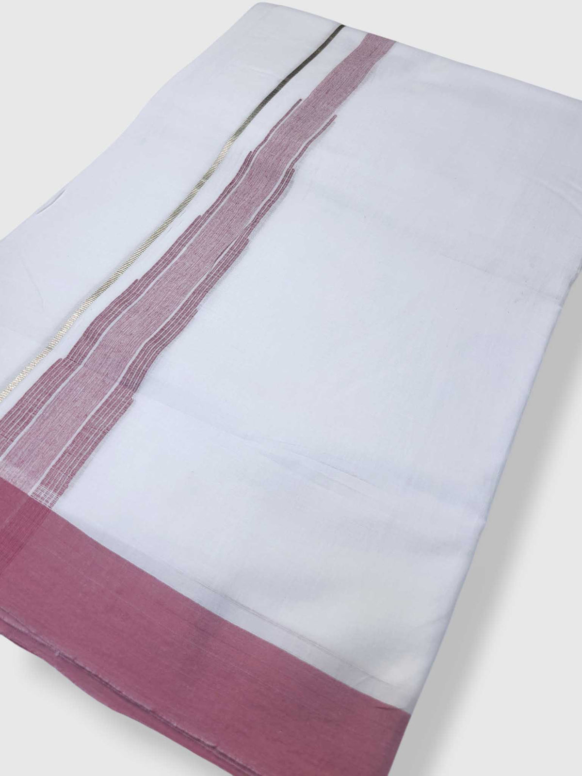 Pure White Cotton Men's Double Dhoti