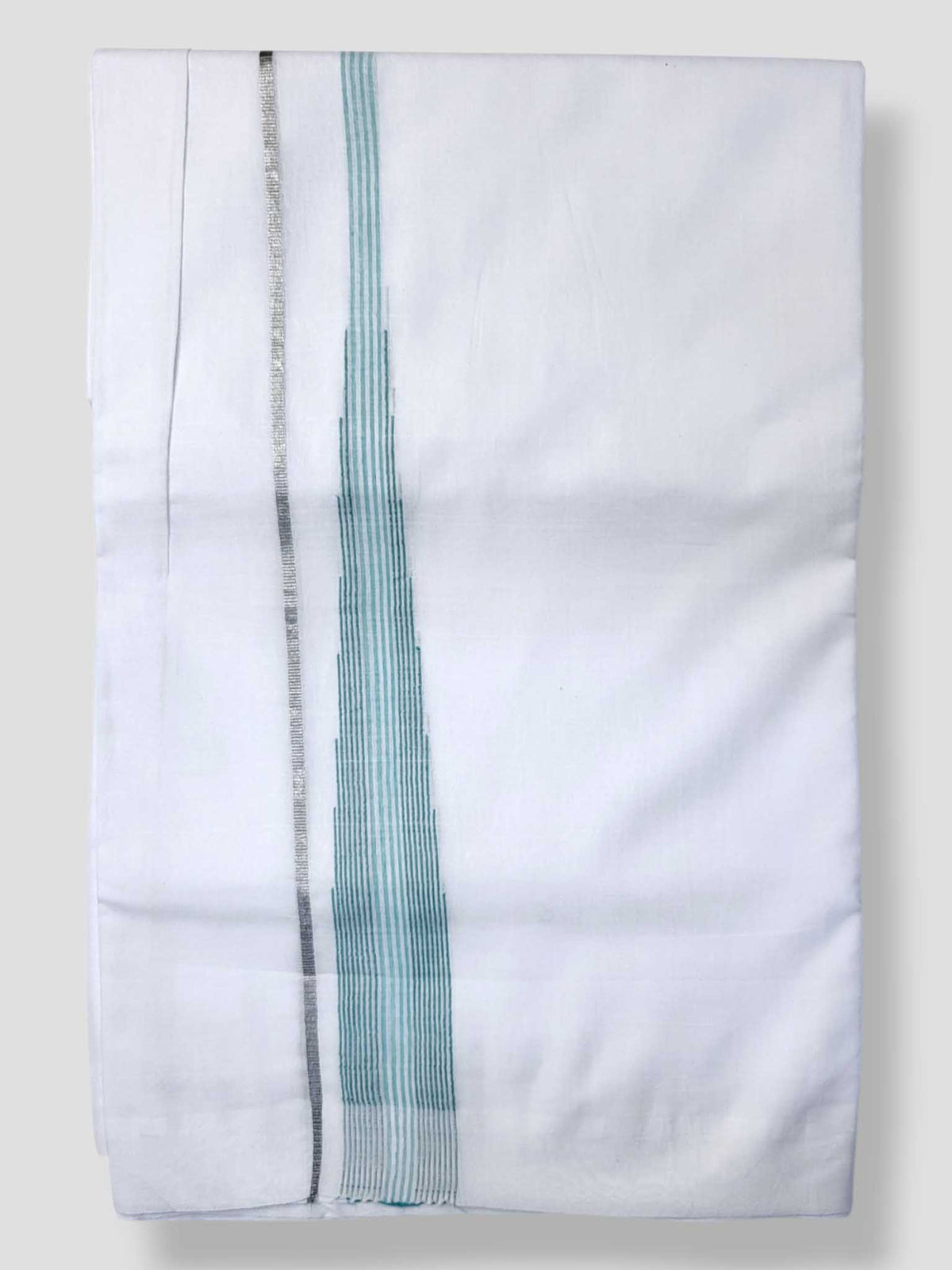 Pure White Cotton Men's Double Dhoti