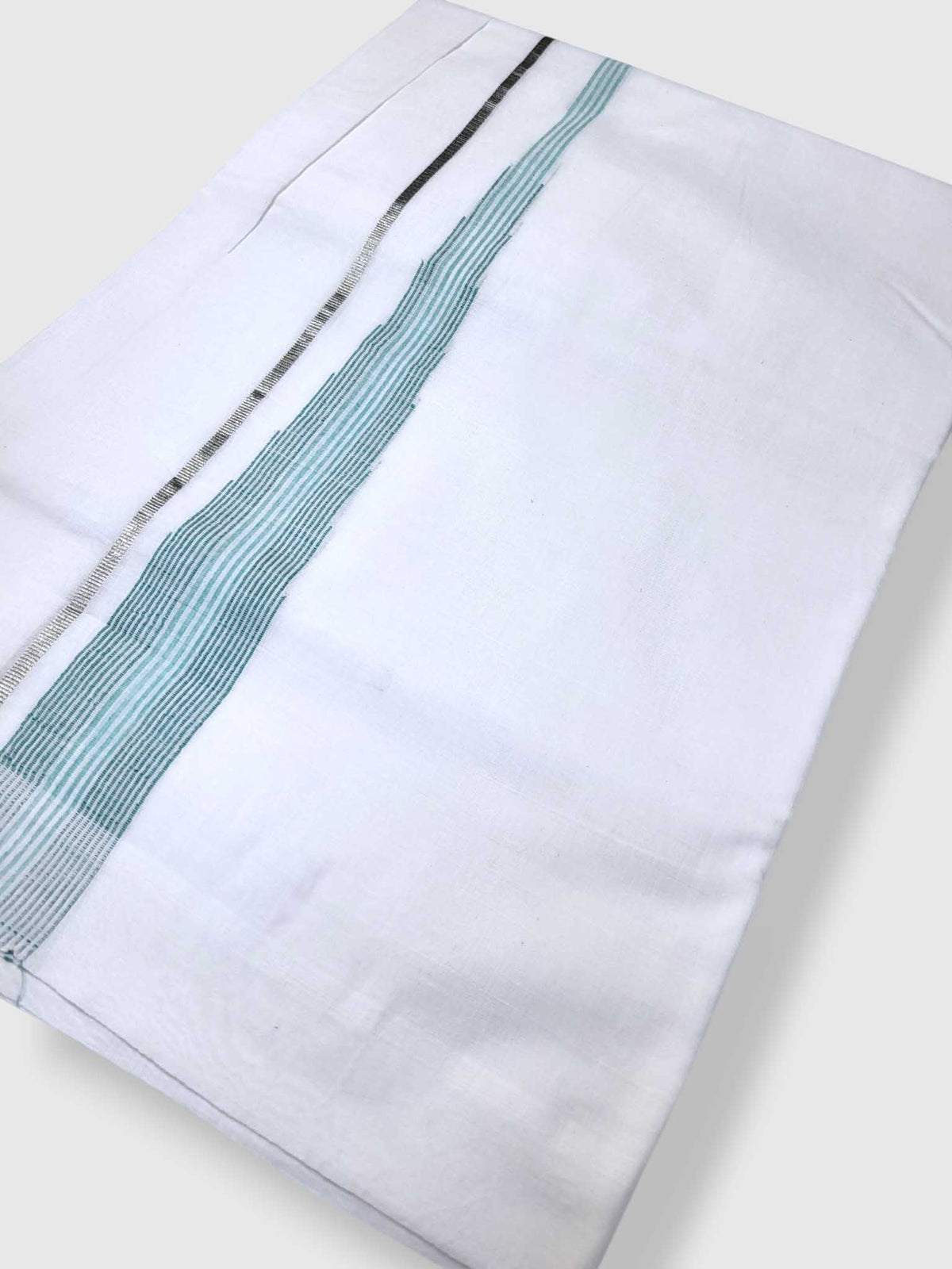 Pure White Cotton Men's Double Dhoti