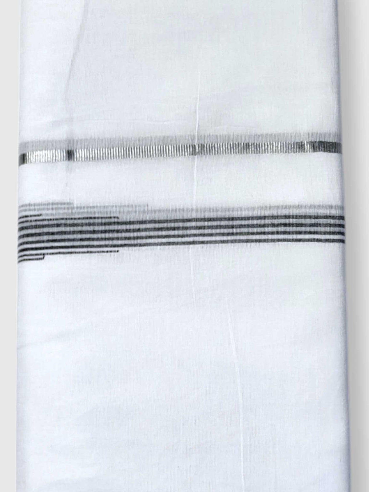 Pure White Cotton Men's Double Dhoti