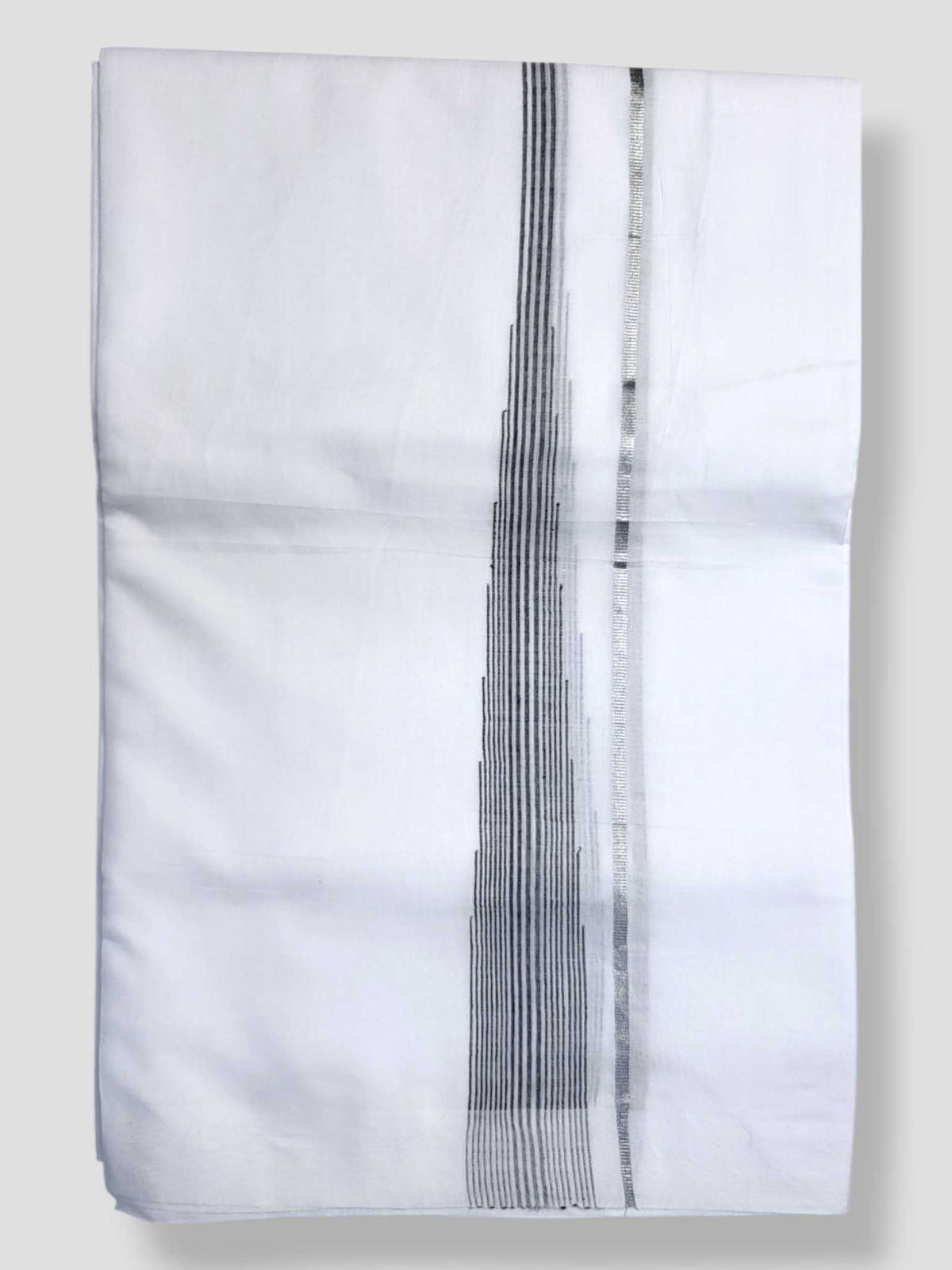Pure White Cotton Men's Double Dhoti