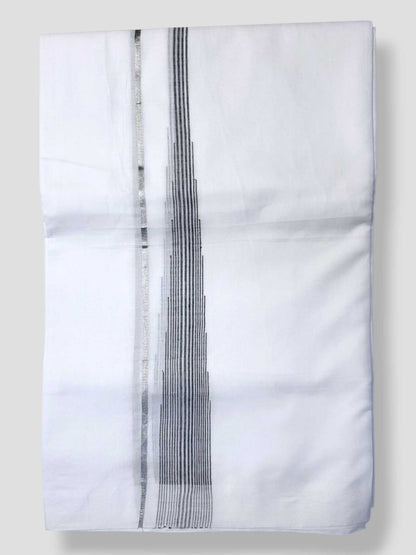 Pure White Cotton Men's Double Dhoti
