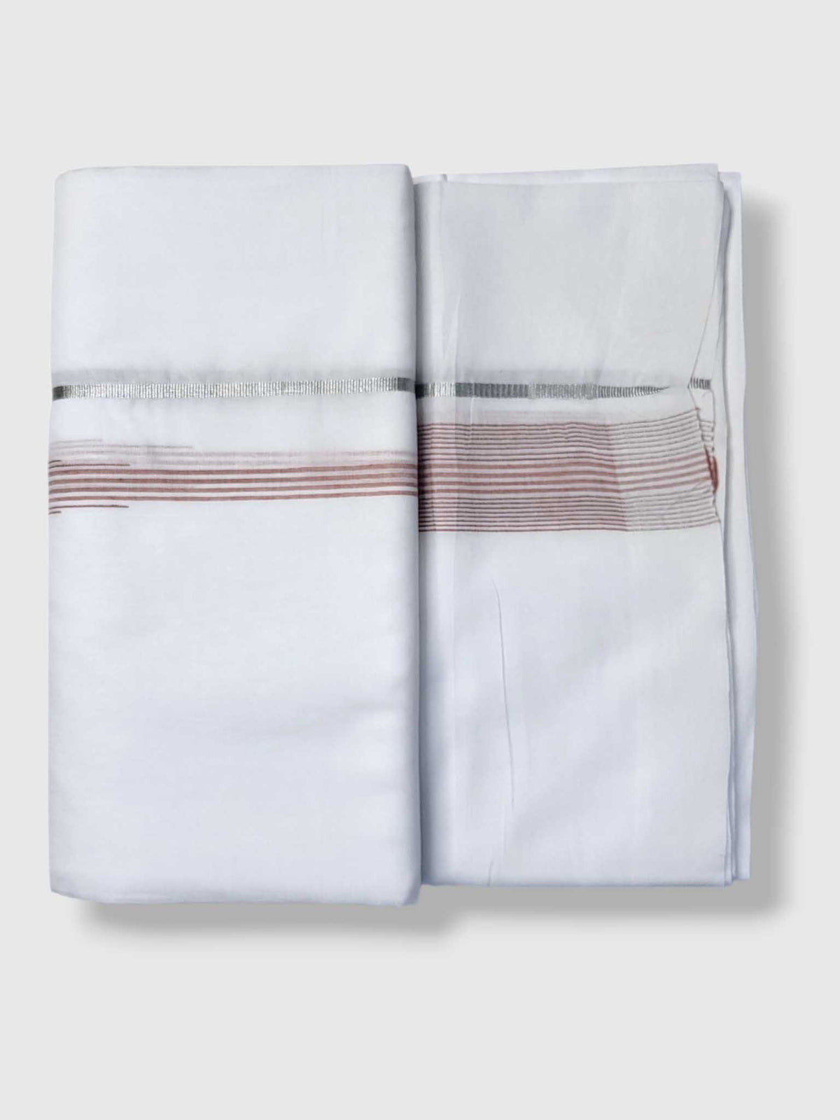 Pure White Cotton Men's Double Dhoti