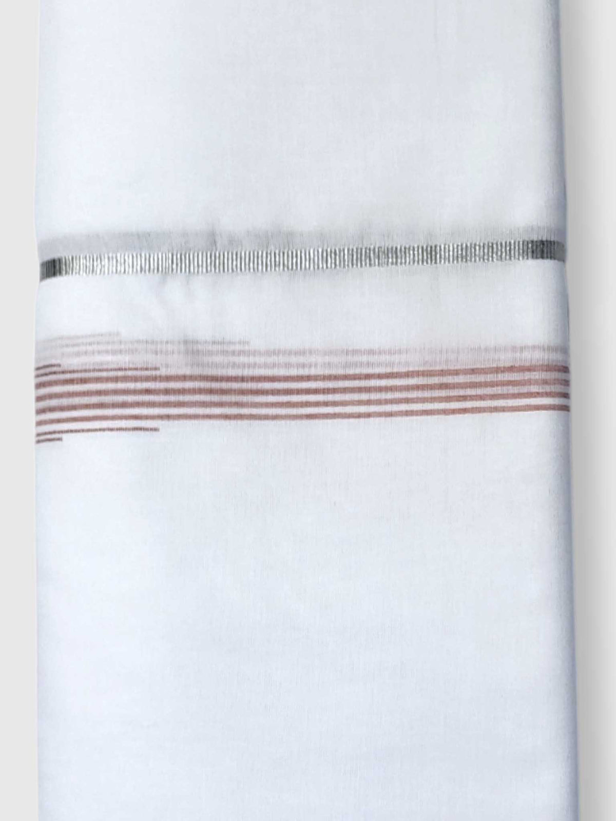 Pure White Cotton Men's Double Dhoti