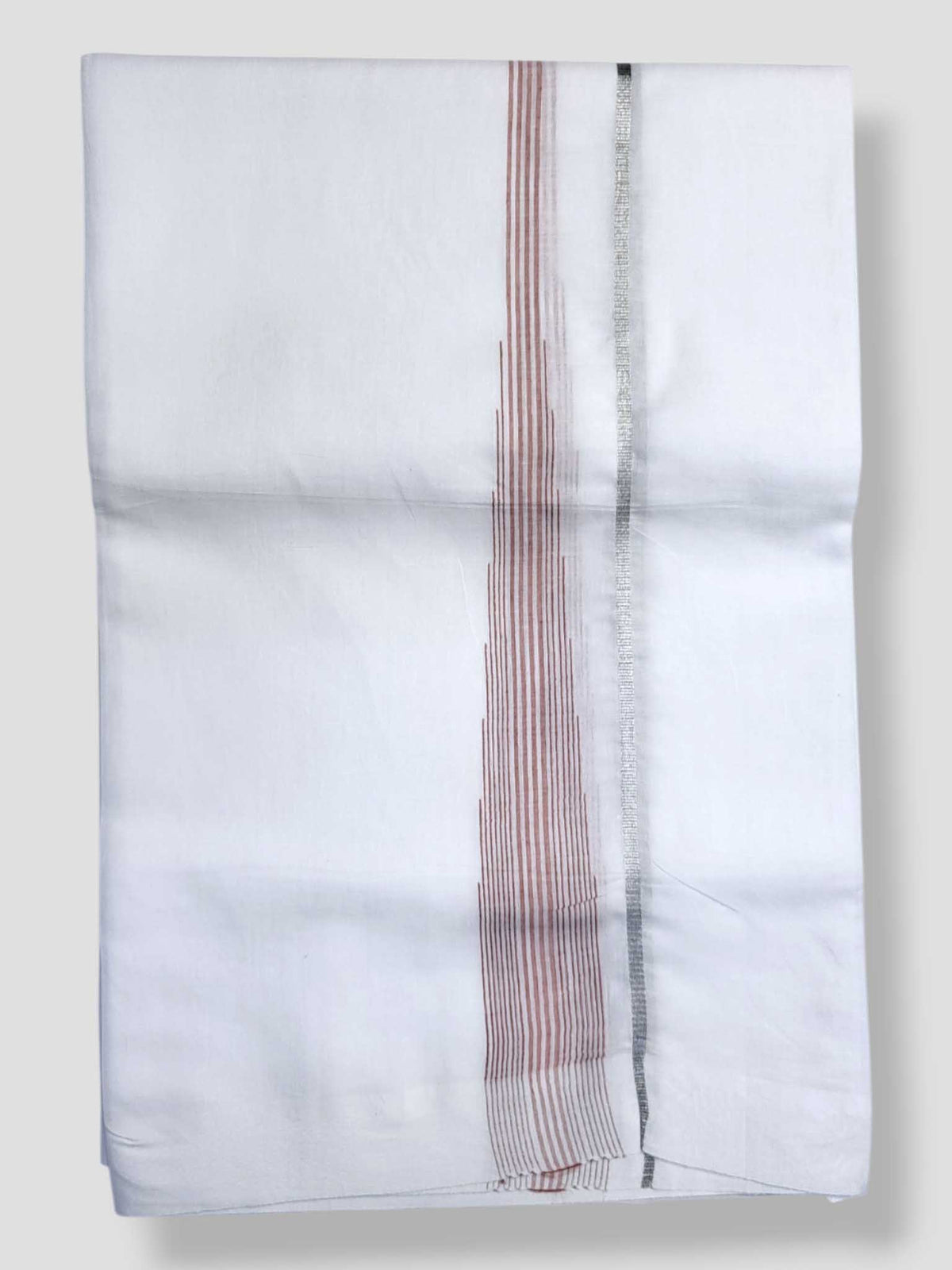 Pure White Cotton Men's Double Dhoti