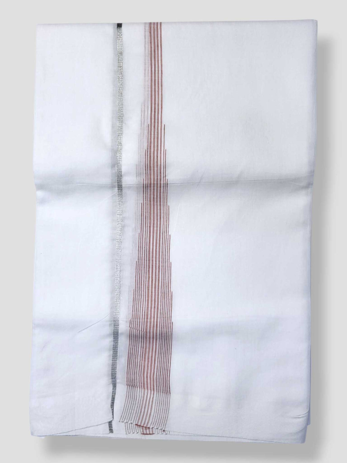 Pure White Cotton Men's Double Dhoti