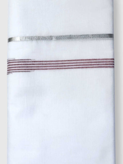 Pure White Cotton Men's Double Dhoti