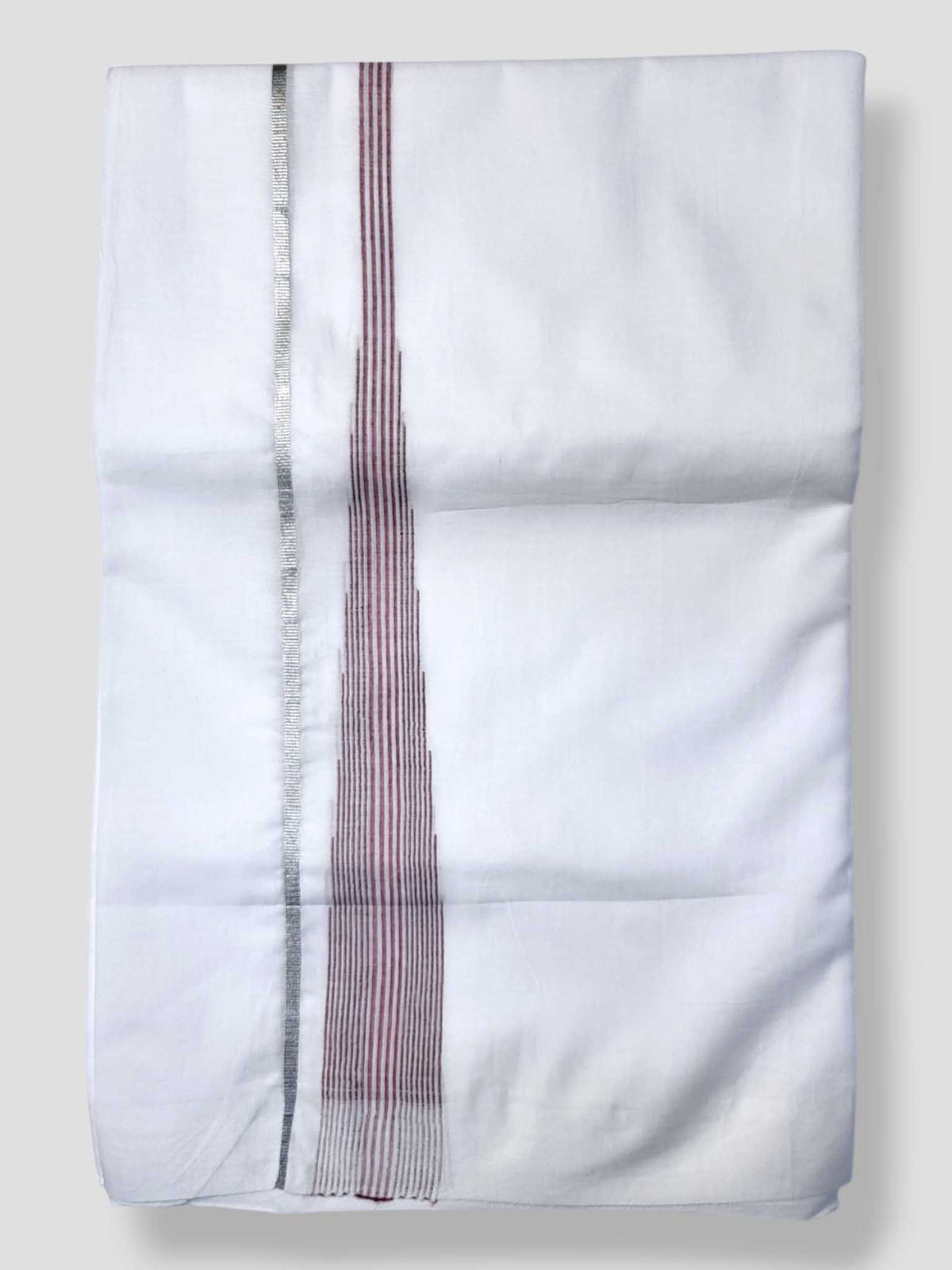 Pure White Cotton Men's Double Dhoti