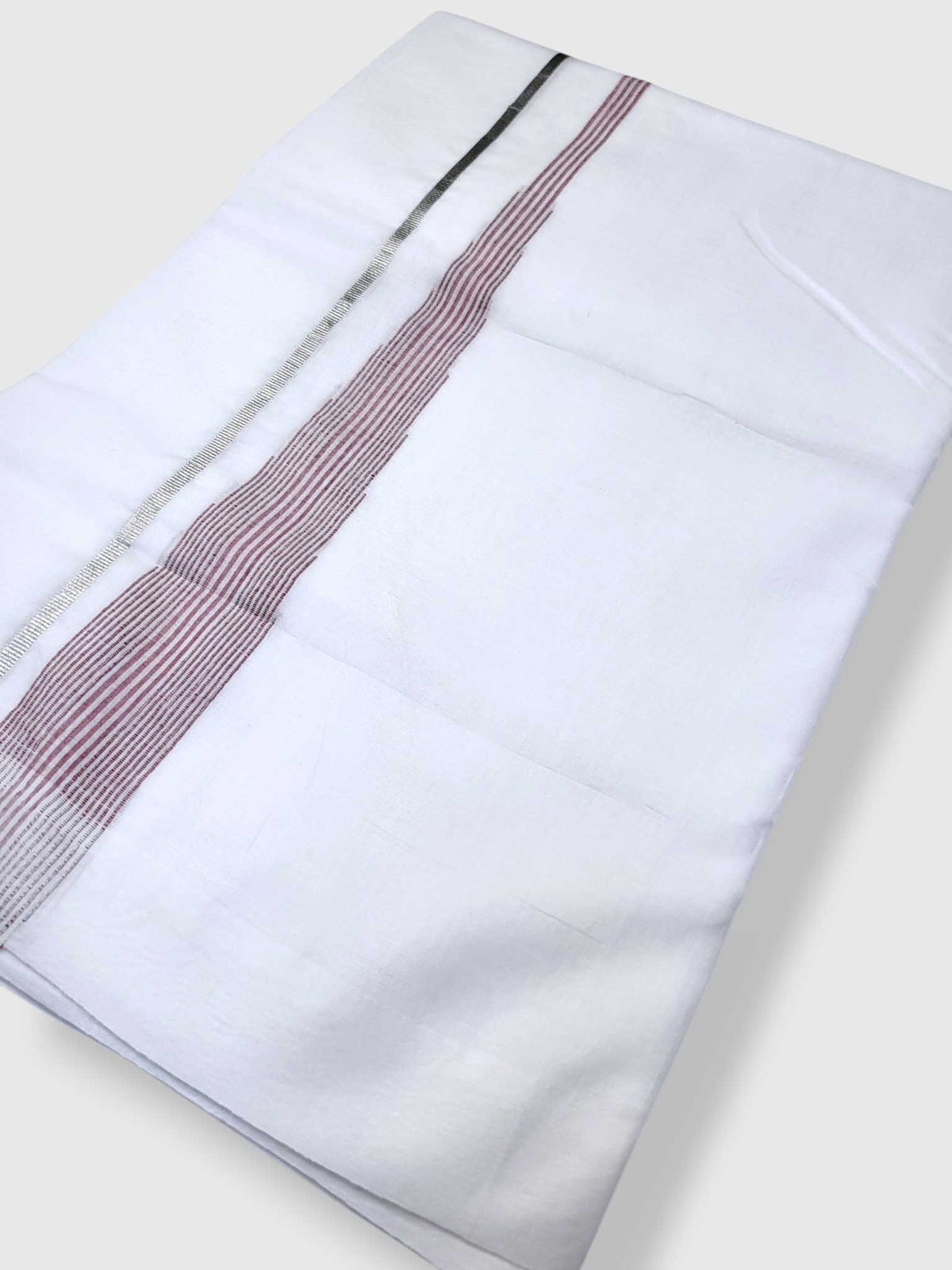 Pure White Cotton Men's Double Dhoti
