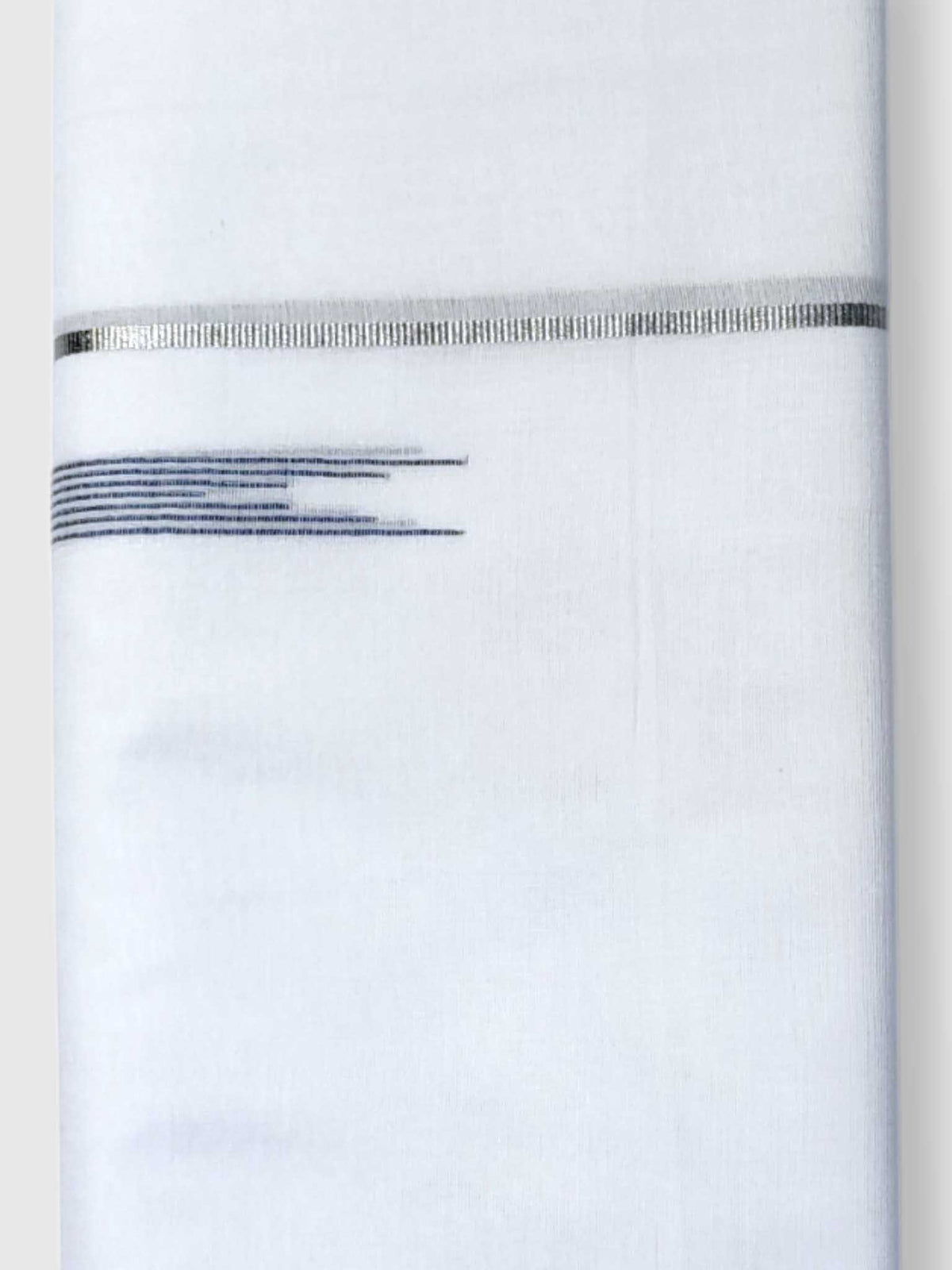 Pure White Cotton Men's Double Dhoti