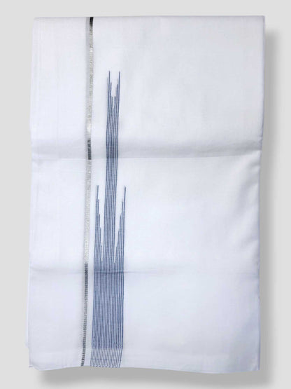Pure White Cotton Men's Double Dhoti