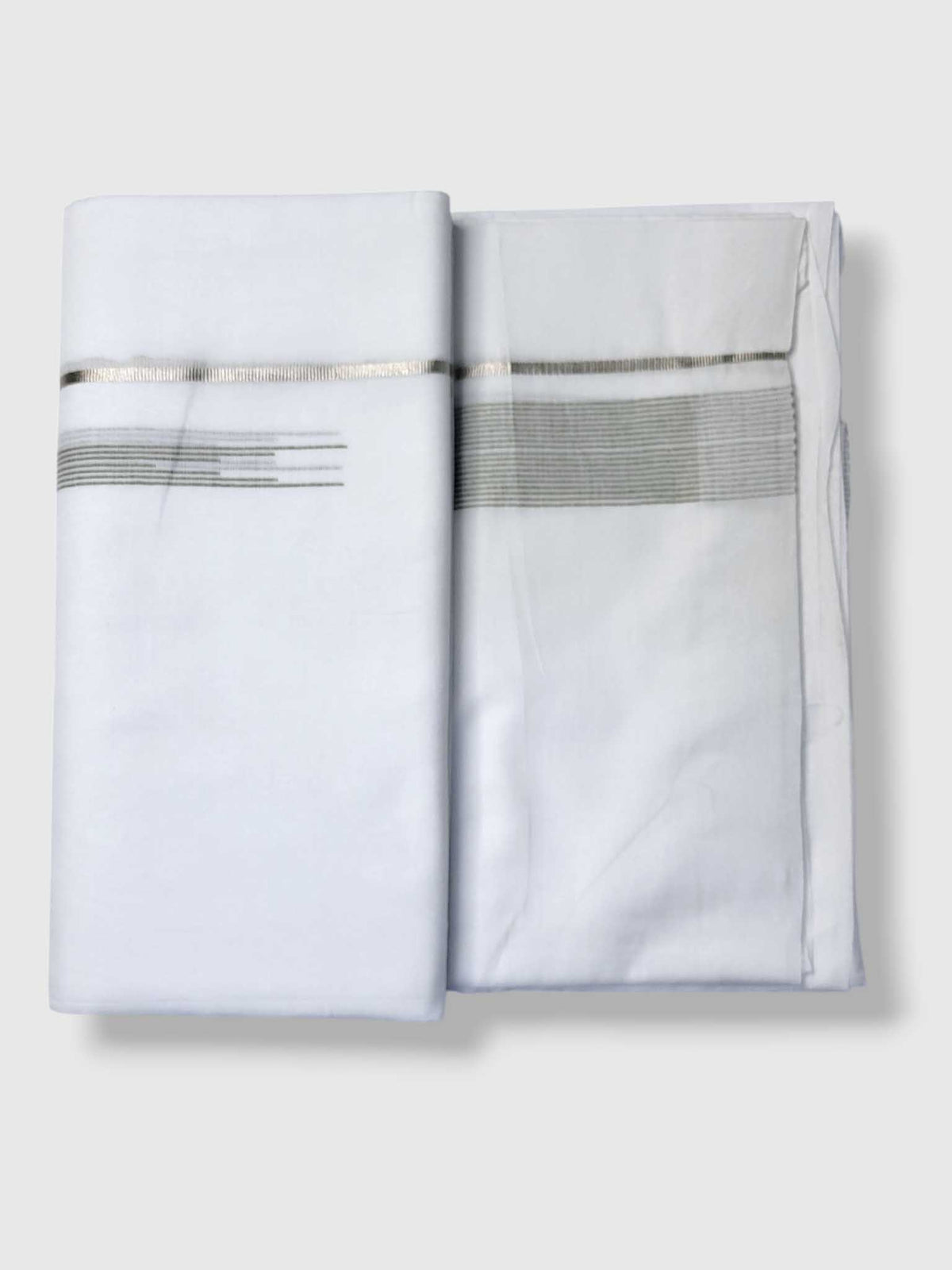 Pure White Cotton Men's Double Dhoti
