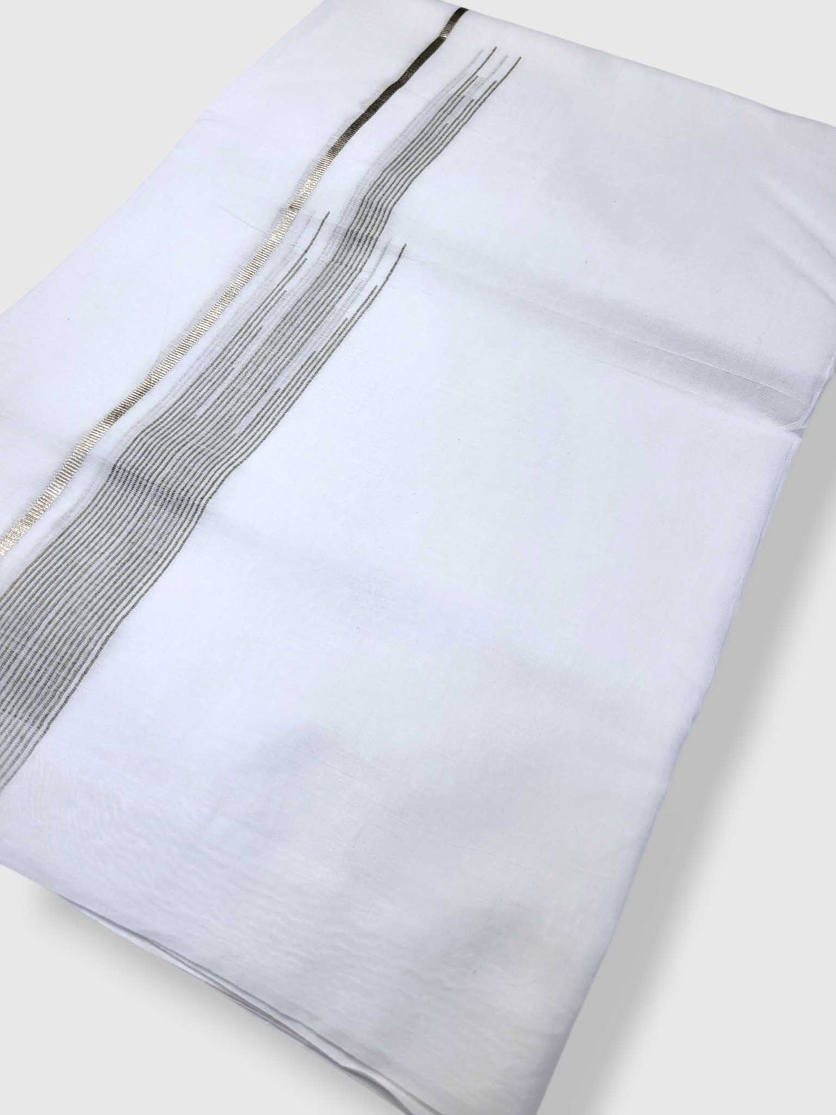 Pure White Cotton Men's Double Dhoti