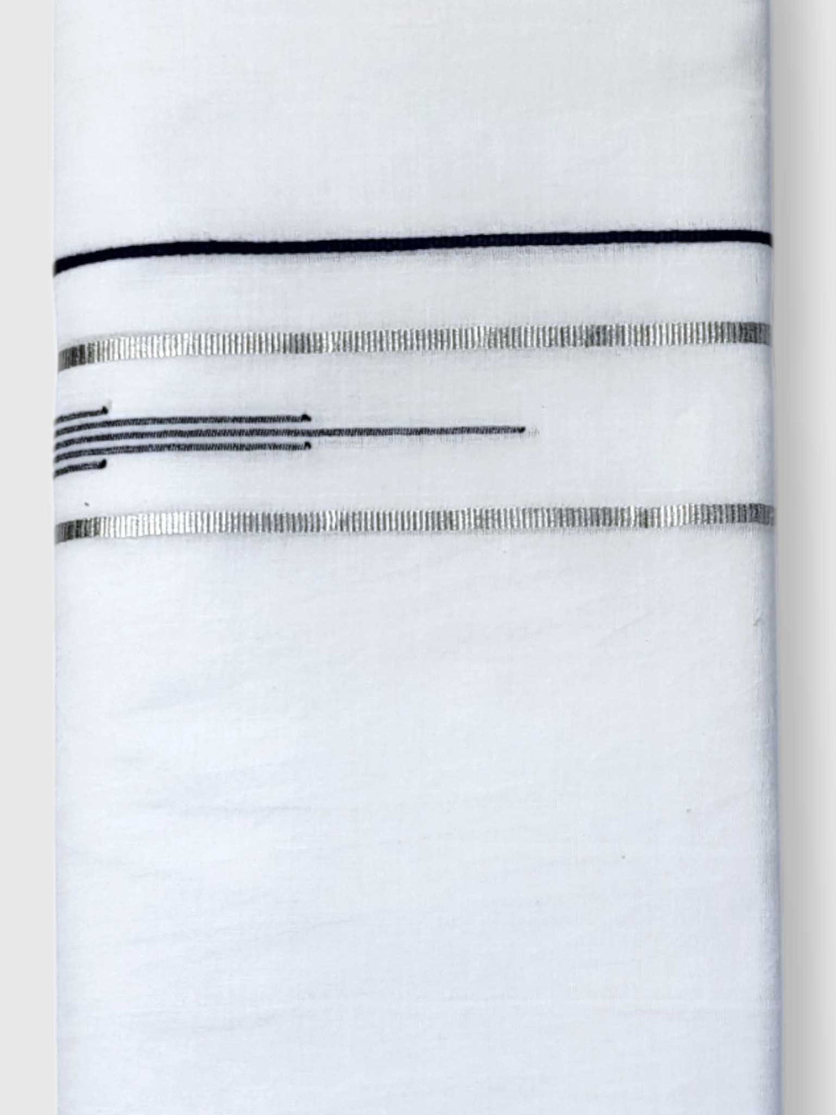 Pure White Cotton Men's Double Dhoti