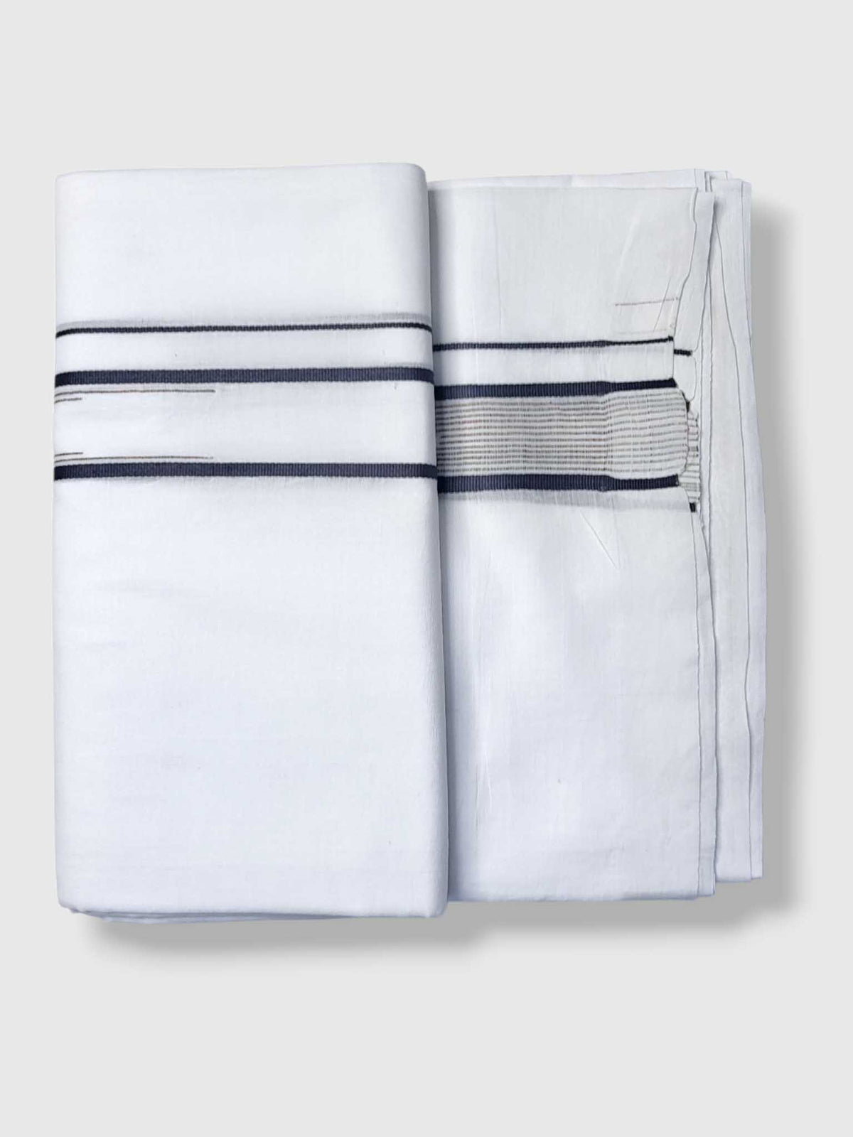 Pure White Cotton Men's Double Dhoti