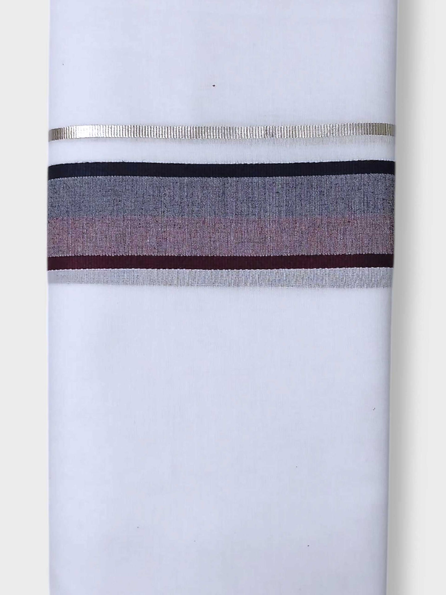 Pure White Cotton Men's Double Dhoti