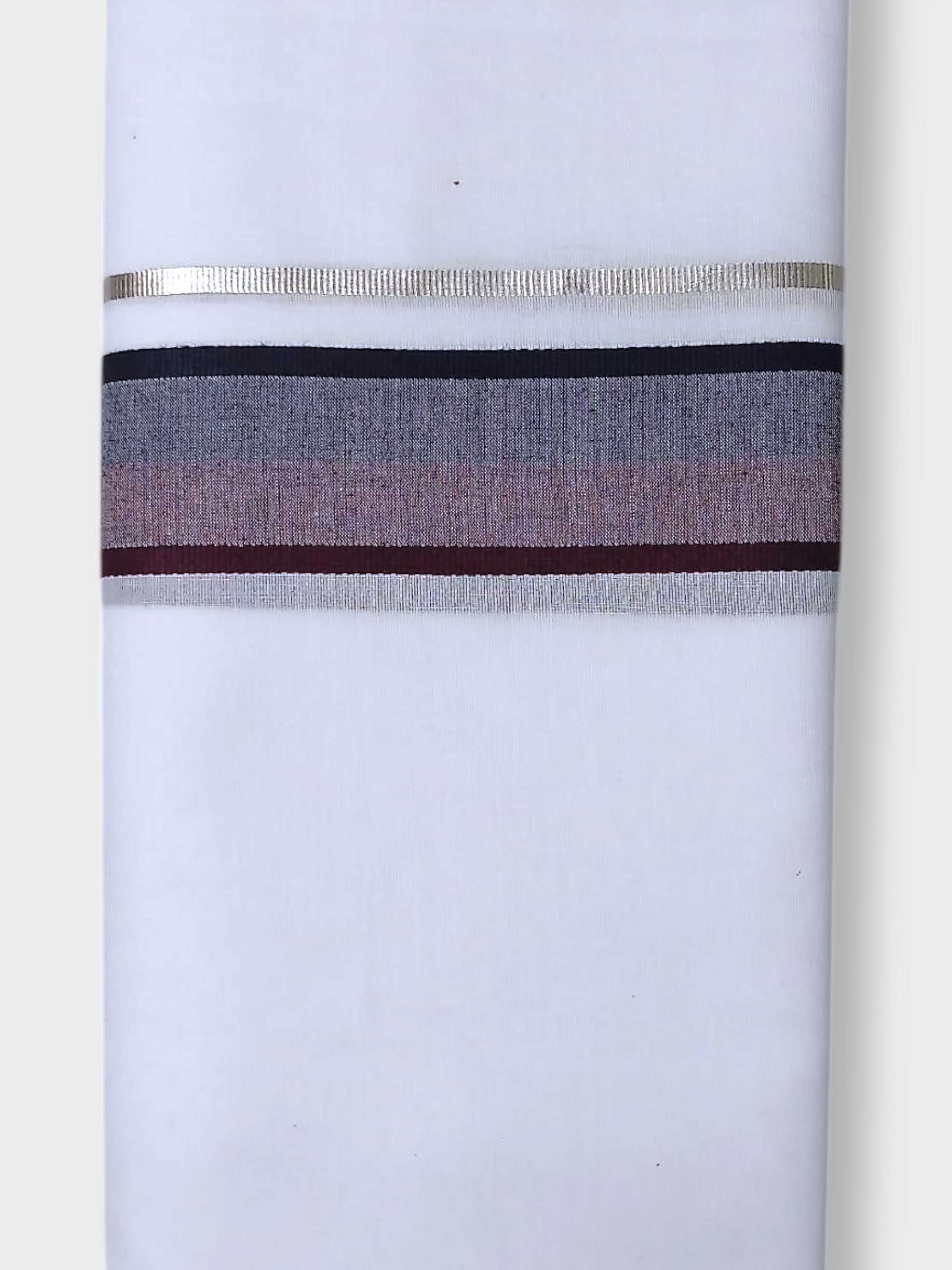 Pure White Cotton Men's Double Dhoti
