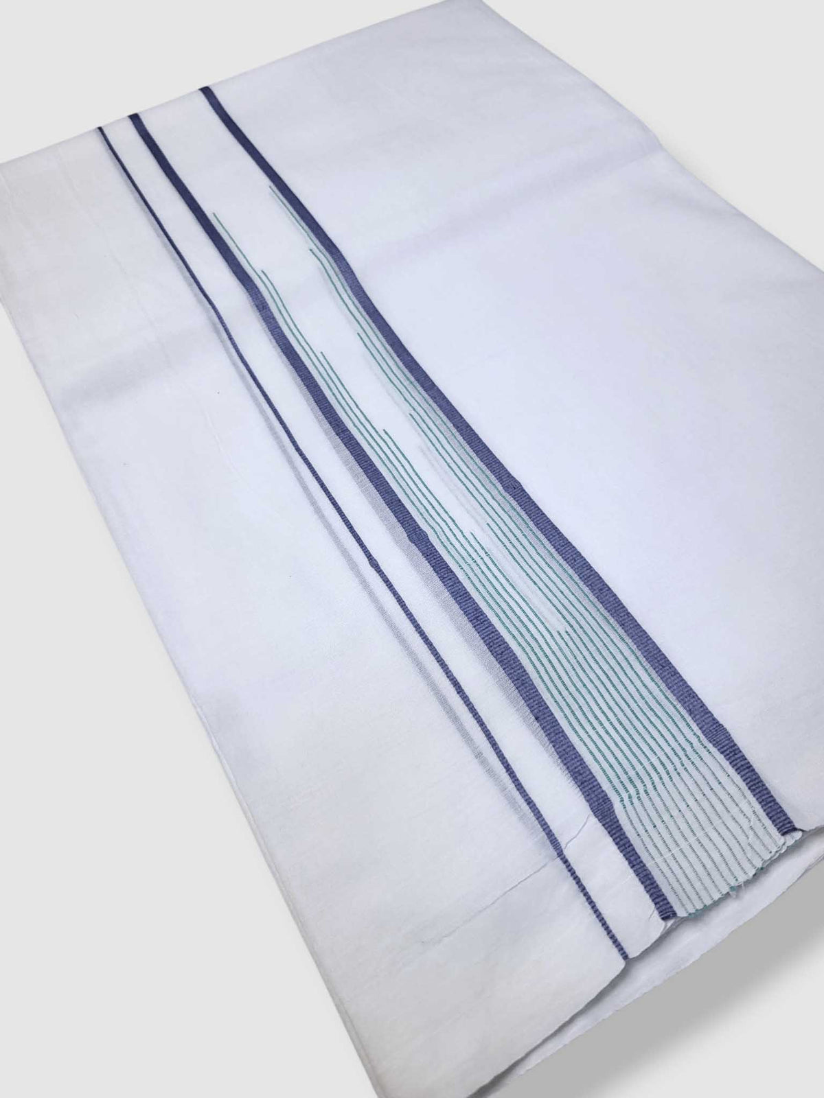 Pure White Cotton Men's Double Dhoti